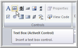 ActivX textbox