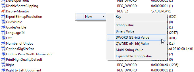 Registry key add