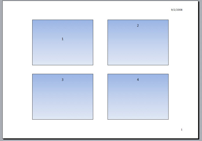PowerPoint handouts look like this ...